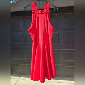Elegant Red Sleeveless Dress